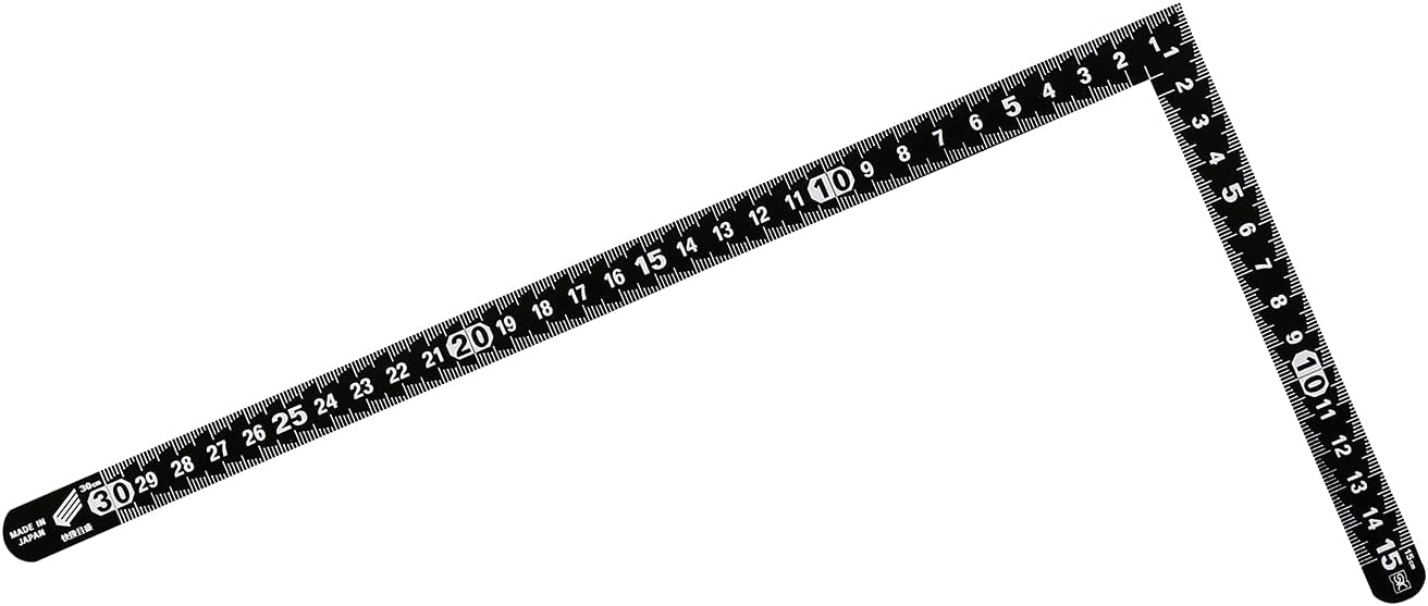 Japanese Sashigane Square 30x15cm Black JAPANESE CARPENTRY TOOLS japanese-sashigane-square-30x15cm-black-japanese-carpentry-tools